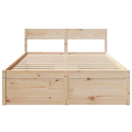 Cadre de lit sans matelas 120x200 cm bois de pin massif
