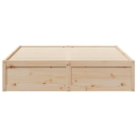 Cadre de lit sans matelas 150x200 cm bois de pin massif