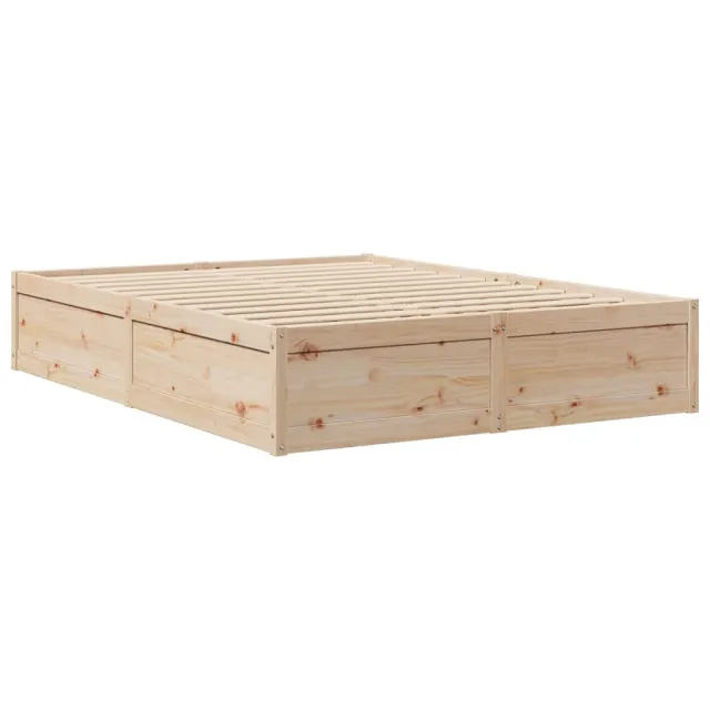 Cadre de lit sans matelas 140x200 cm bois massif de pin