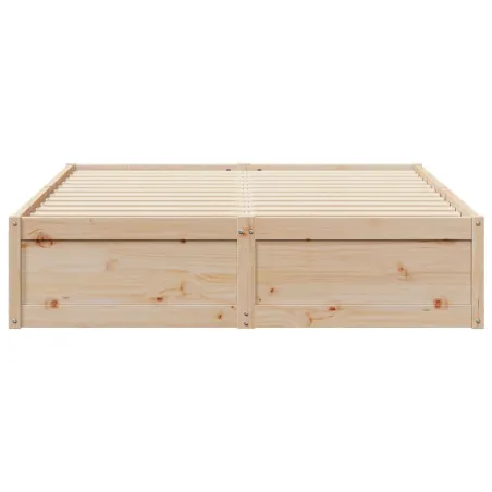 Cadre de lit sans matelas 140x190 cm bois de pin massif
