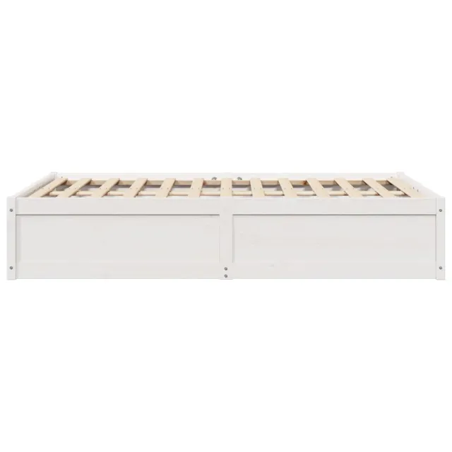 Cadre de lit sans matelas blanc 120x190 cm bois de pin massif