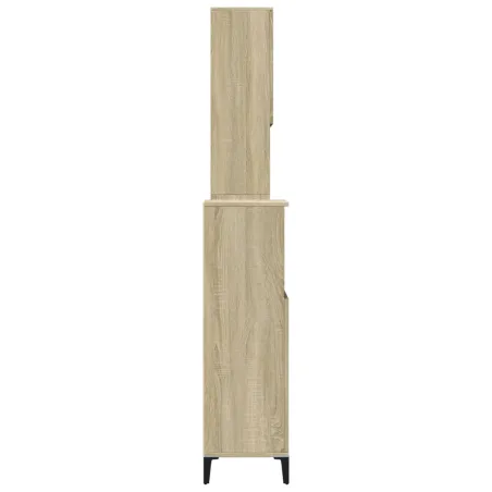 Ensemble de meubles de salle de bain 3 pcs chêne sonoma