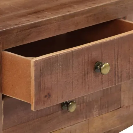 Meuble TV 110x30x40 cm Bois de manguier brut