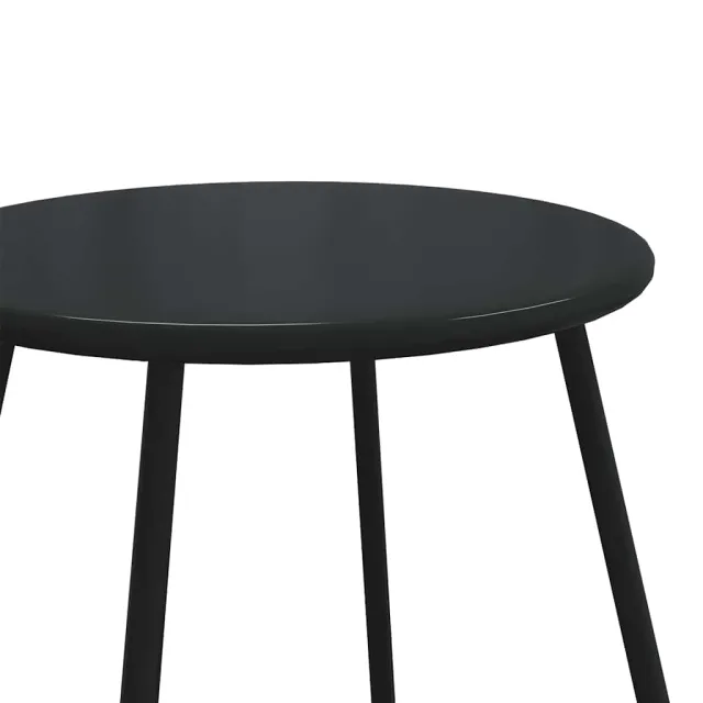 Ensemble de meubles de balcon avec coussins 5 pcs noir acier