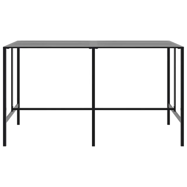 Ensemble de bar de jardin 9 pcs noir acier enduit de poudre