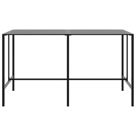 Ensemble de bar de jardin 9 pcs noir acier enduit de poudre