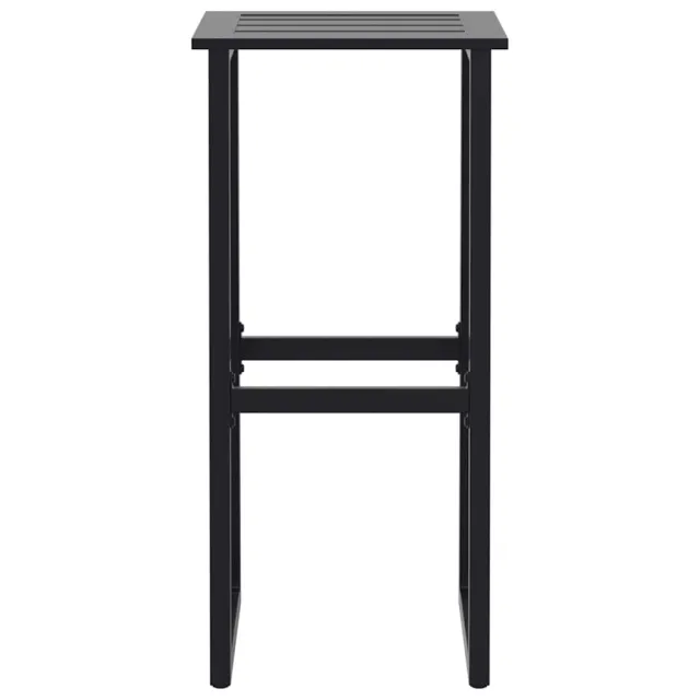 Ensemble de bar de jardin 9 pcs noir acier enduit de poudre