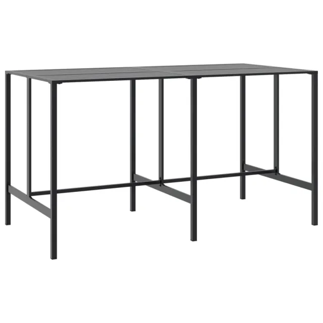 Ensemble de bar de jardin 11 pcs noir acier enduit de poudre