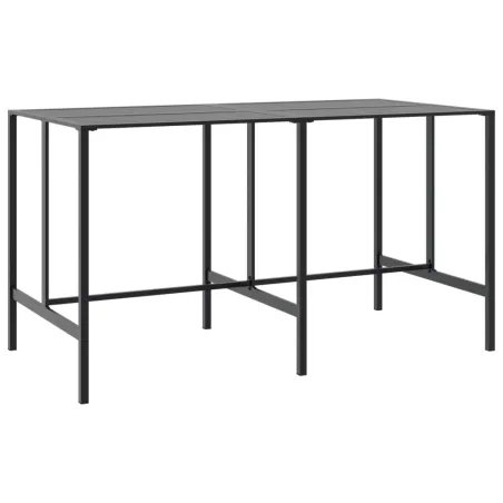 Ensemble de bar de jardin 11 pcs noir acier enduit de poudre