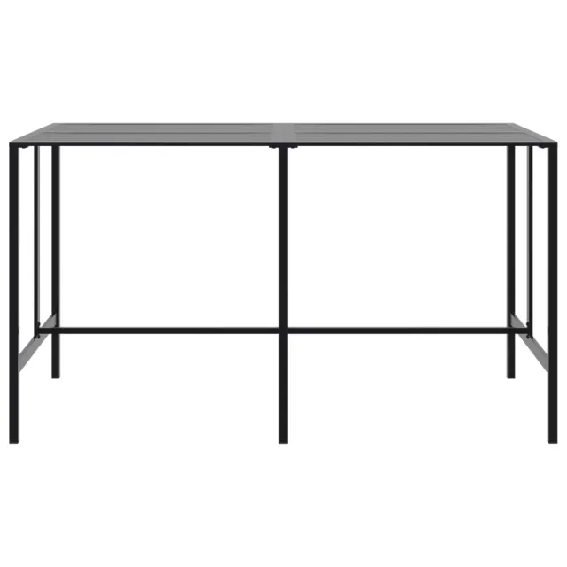 Ensemble de bar de jardin 11 pcs noir acier enduit de poudre