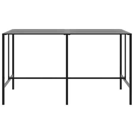 Ensemble de bar de jardin 11 pcs noir acier enduit de poudre