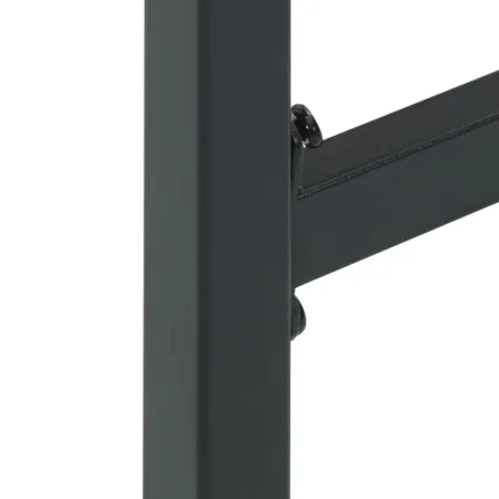 Ensemble de bar de jardin 11 pcs noir acier enduit de poudre