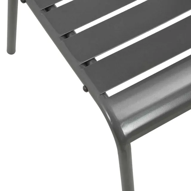 Ensemble de chaises de jardin empilables 5 pcs anthracite