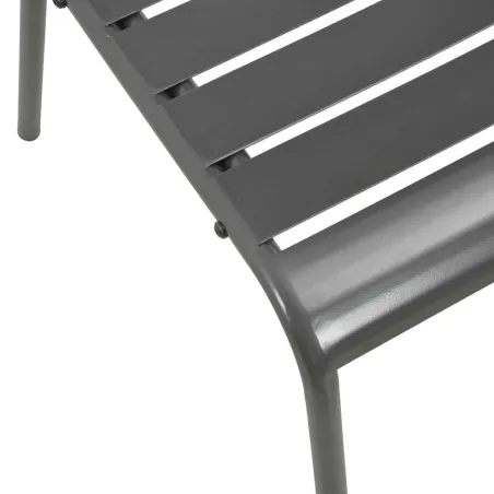 Ensemble de chaises de jardin empilables 5 pcs anthracite