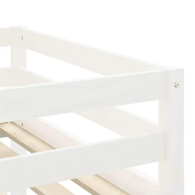 Lit mezzanine enfants avec tunnel sans matelas bleu 90x190 cm