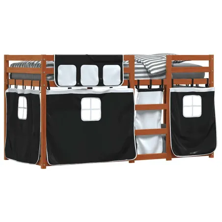 Lit superposé sans matelas 75x190 cm bois de pin massif
