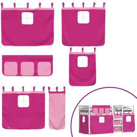 Lit superposé sans matelas 90x190 cm bois de pin massif