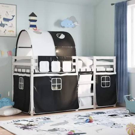 Lit superposé sans matelas 80x200 cm bois de pin massif