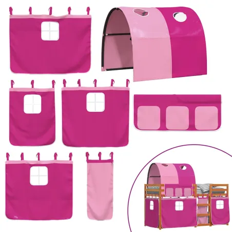 Lit superposé sans matelas 90x190 cm bois de pin massif