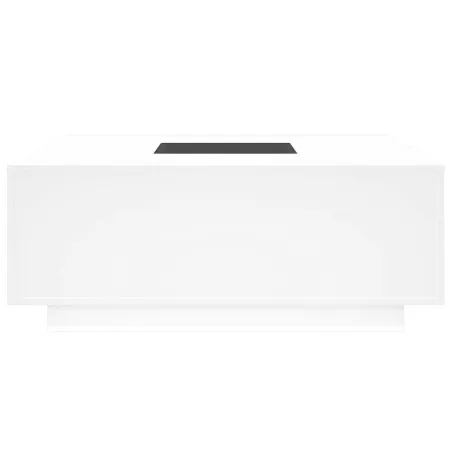 Table basse avec LED infini blanc 100x100x40 cm