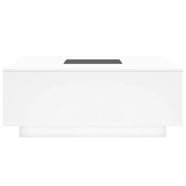 Table basse avec LED infini blanc 100x100x40 cm