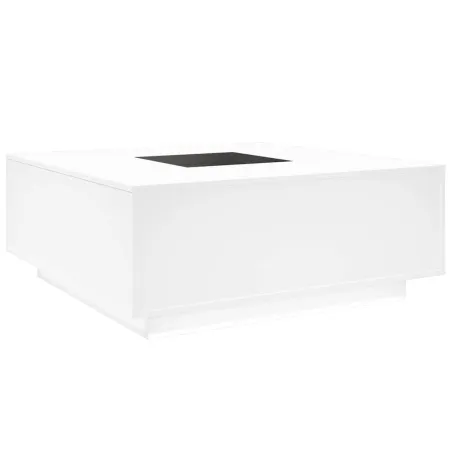 Table basse avec LED infini blanc 100x100x40 cm