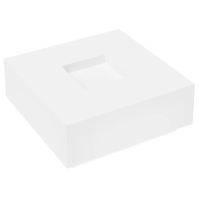 Table basse blanc 100x100x40 cm bois d'ingénierie