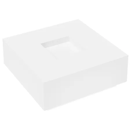 Table basse blanc 100x100x40 cm bois d'ingénierie