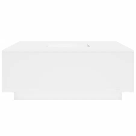 Table basse blanc 100x100x40 cm bois d'ingénierie