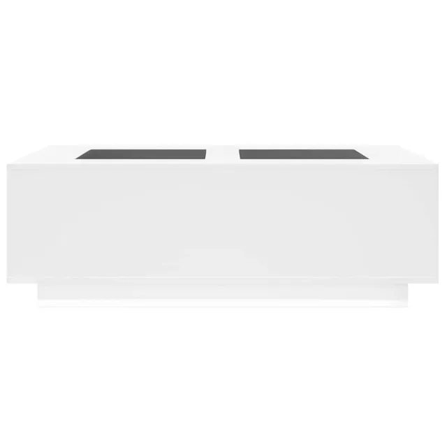 Table basse avec LED infini blanc 116x69x40 cm