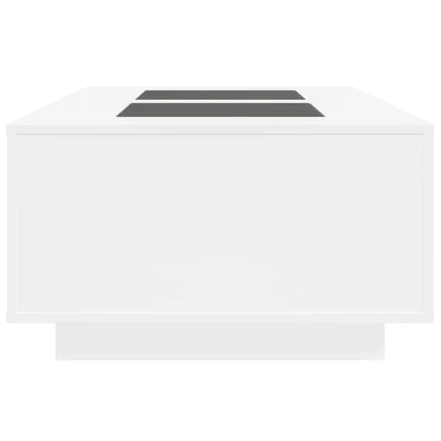 Table basse avec LED infini blanc 116x69x40 cm