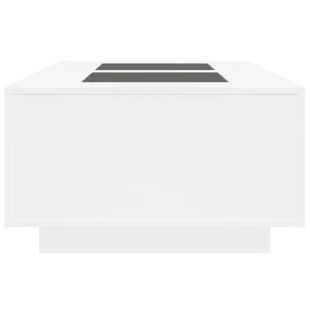 Table basse avec LED infini blanc 116x69x40 cm