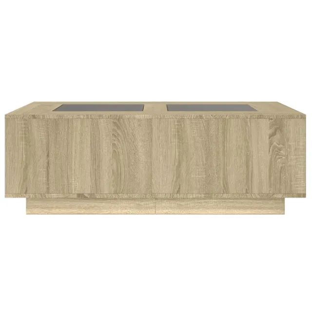 Table basse avec LED infini chêne sonoma 116x69x40 cm