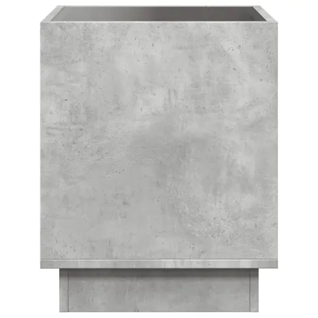 Table de chevet avec LED infini gris béton 40x40x50 cm