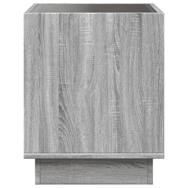 Table de chevet avec LED infini sonoma gris 40x40x50 cm