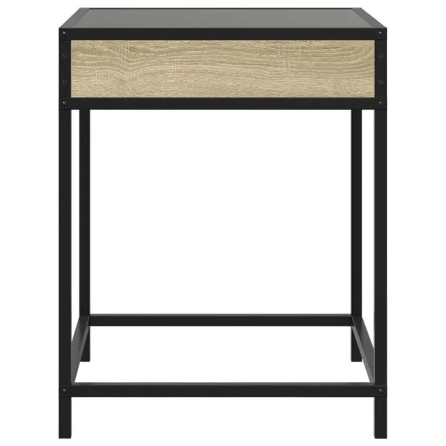 Table de chevet avec LED infini chêne sonoma 40x40x51 cm