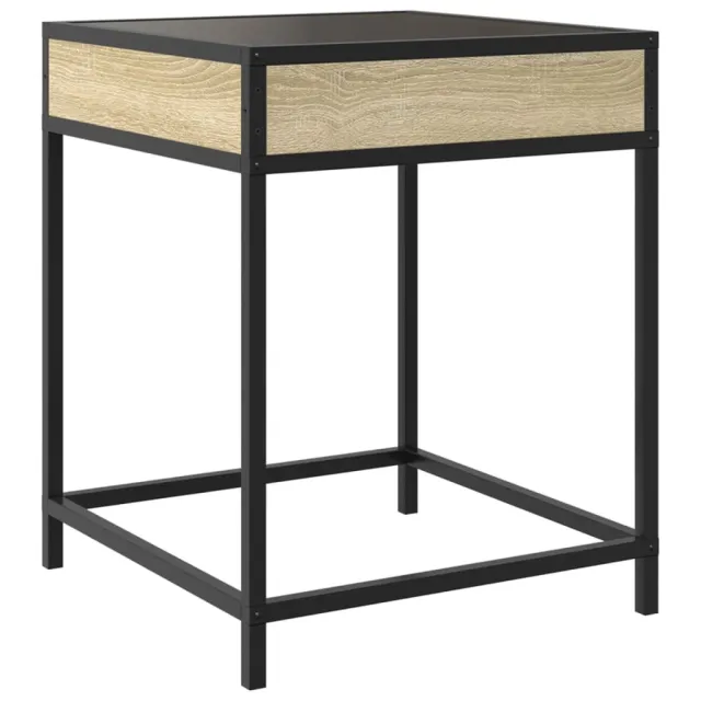 Table de chevet avec LED infini chêne sonoma 40x40x51 cm