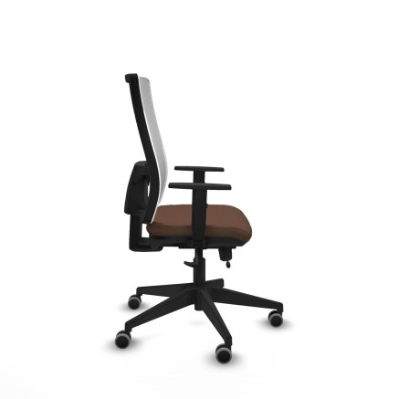 Sedia da Ufficio Piqueras y Crespo 1D066G0 Bianco Marrone scuro 2