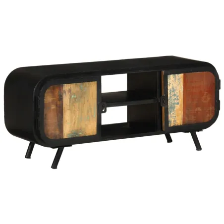 Meuble TV 110x30x45 cm Bois de récupération massif