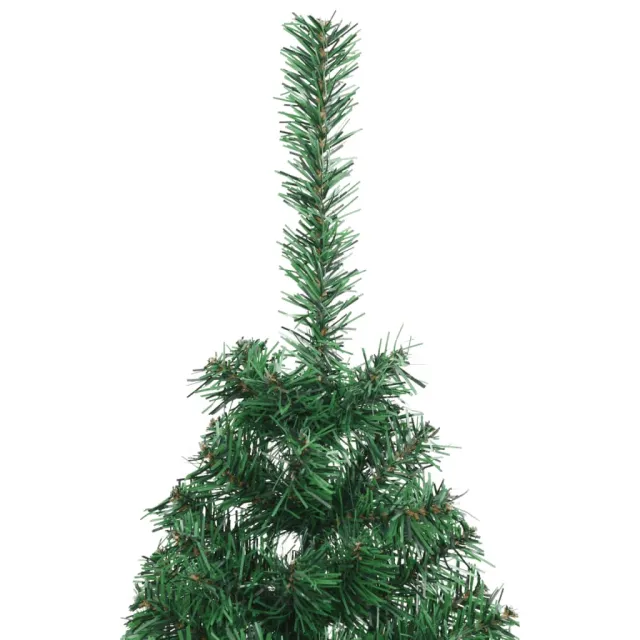 Sapin de Noël artificiel moitié avec support vert 120 cm PVC