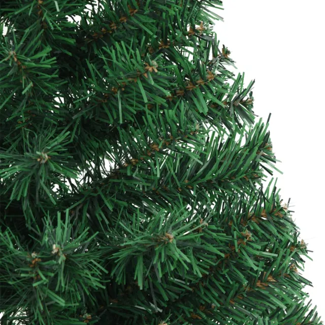 Sapin de Noël artificiel moitié avec support vert 120 cm PVC