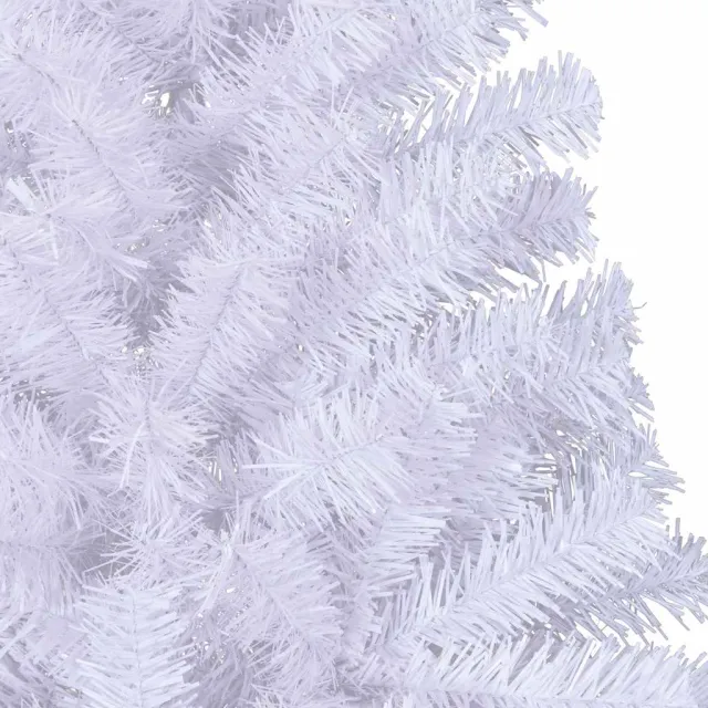 Sapin de Noël artificiel moitié avec support blanc 180 cm PVC