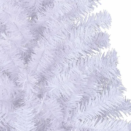 Sapin de Noël artificiel moitié avec support blanc 180 cm PVC
