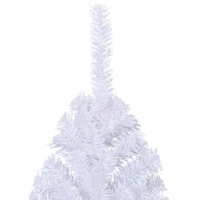 Sapin de Noël artificiel moitié avec support blanc 240 cm PVC