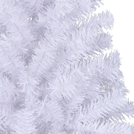 Sapin de Noël artificiel moitié avec support blanc 240 cm PVC