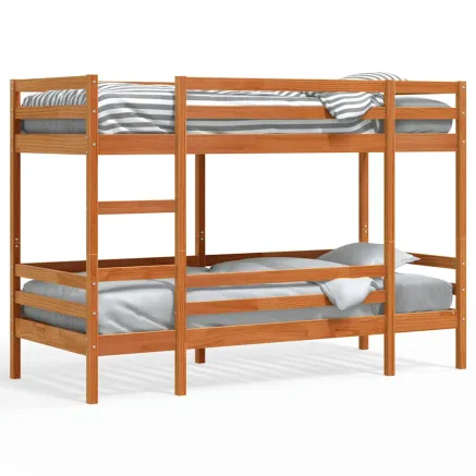 Lit superposé sans matelas cire marron 80x200 cm pin massif 2