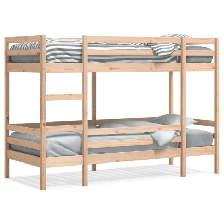 Lit superposé sans matelas 90x200 cm bois de pin massif 2