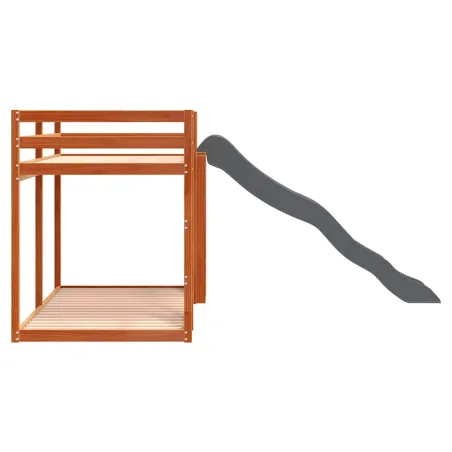 Lit superposé avec toboggan et échelle sans matelas 75x190 cm