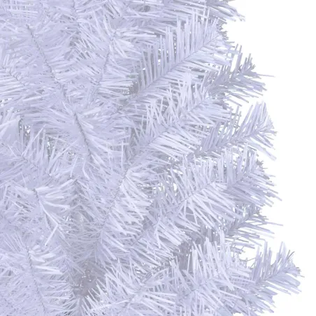Arbre de Noël artificiel avec branches épaisses blanc 120cm PVC