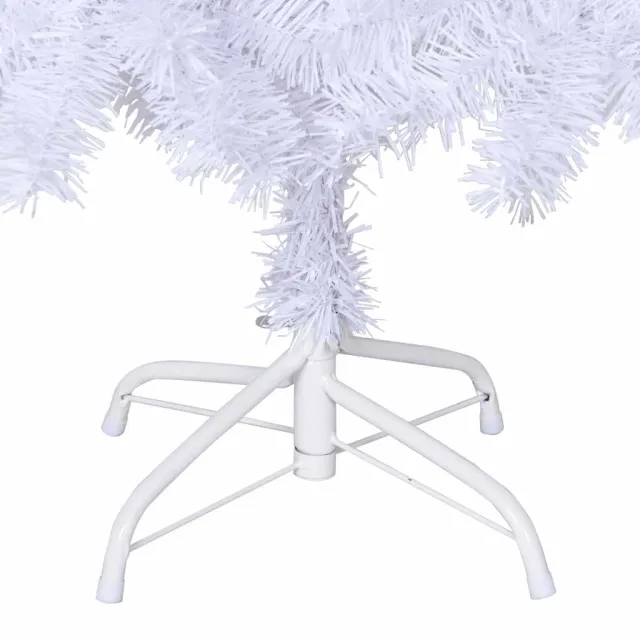 Arbre de Noël artificiel avec branches épaisses blanc 120cm PVC